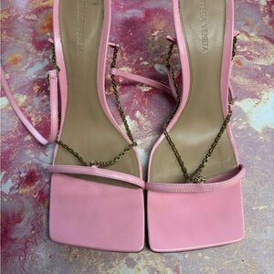 Bottega Veneta Pink Chain Heels
